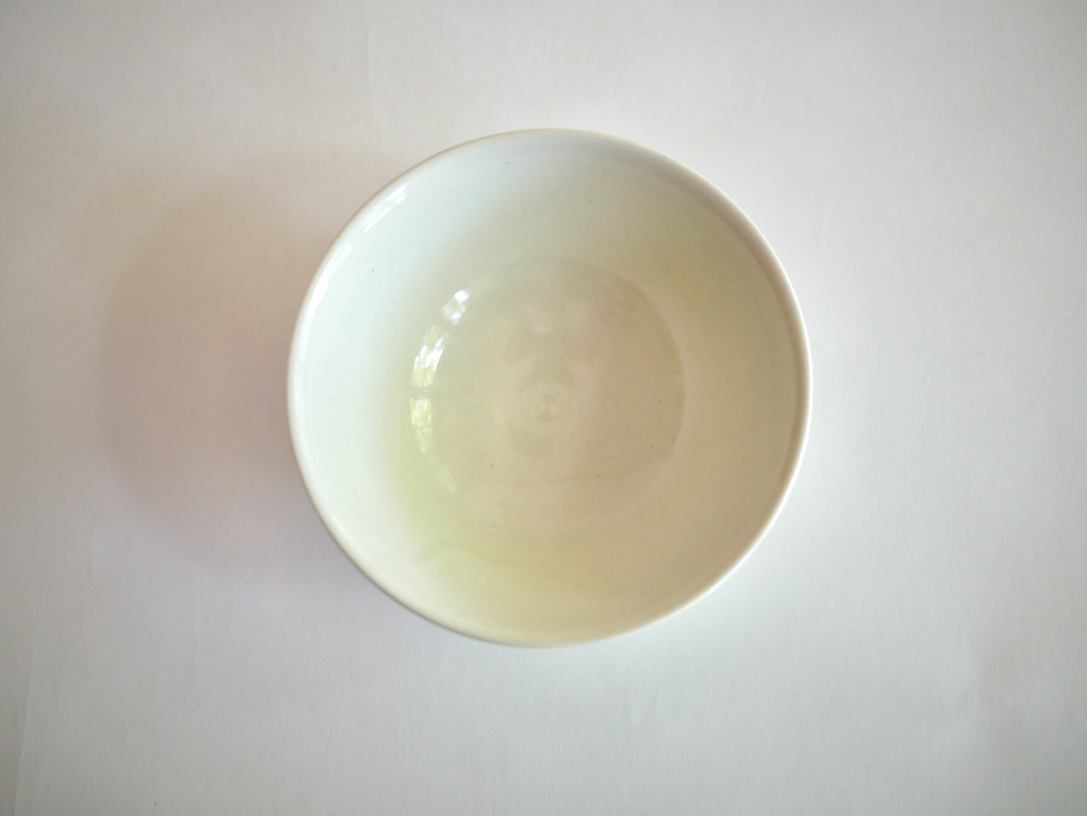 阿部春弥 白磁しのぎ碗