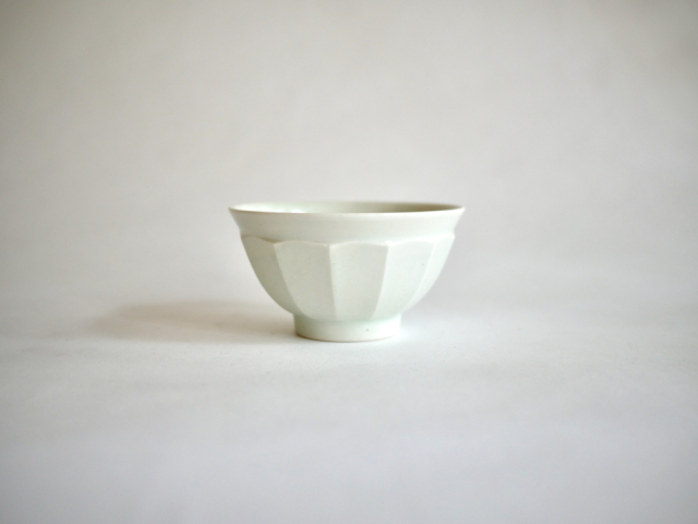 阿部春弥 白磁しのぎ飯碗 ２個セット 新品 作家 器 高台 ご飯茶碗 阿部春弥・みか 白磁しのぎ飯碗(大）