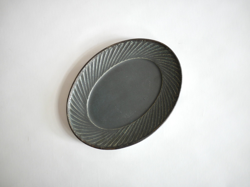 うつわ うたたね しのぎオーバル皿